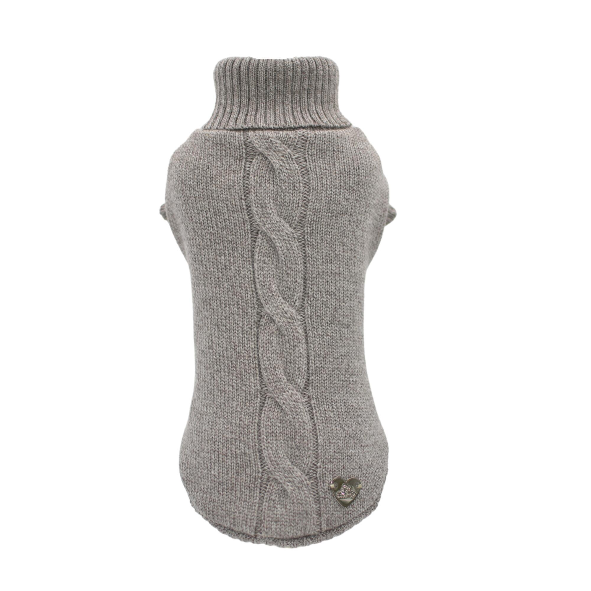 Maglione con treccia color Mouliné