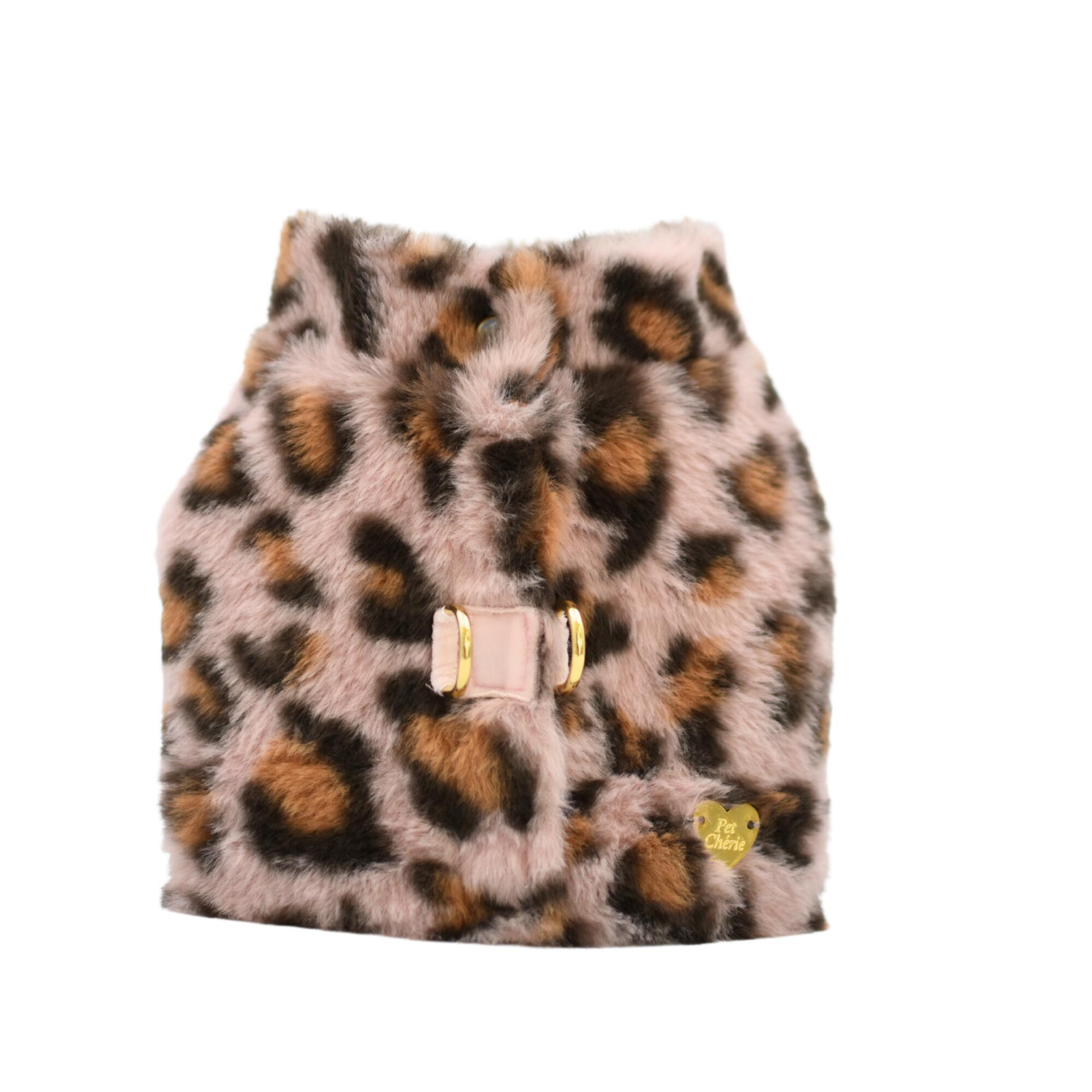 Pink leopard harness