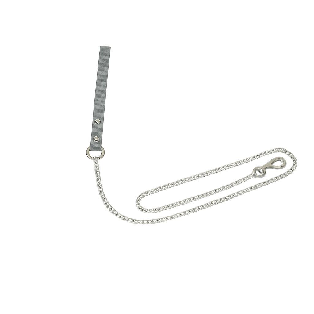Leash with chain with silver handle