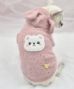 Felpa rosa per cani teddy