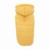 Dog down jacket with hood golden yellow