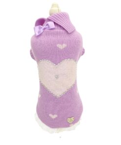Maglioncino Glittering Heart Lilac