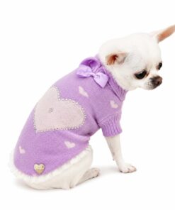 Alternative view of Maglioncino Glittering Heart Lilac
