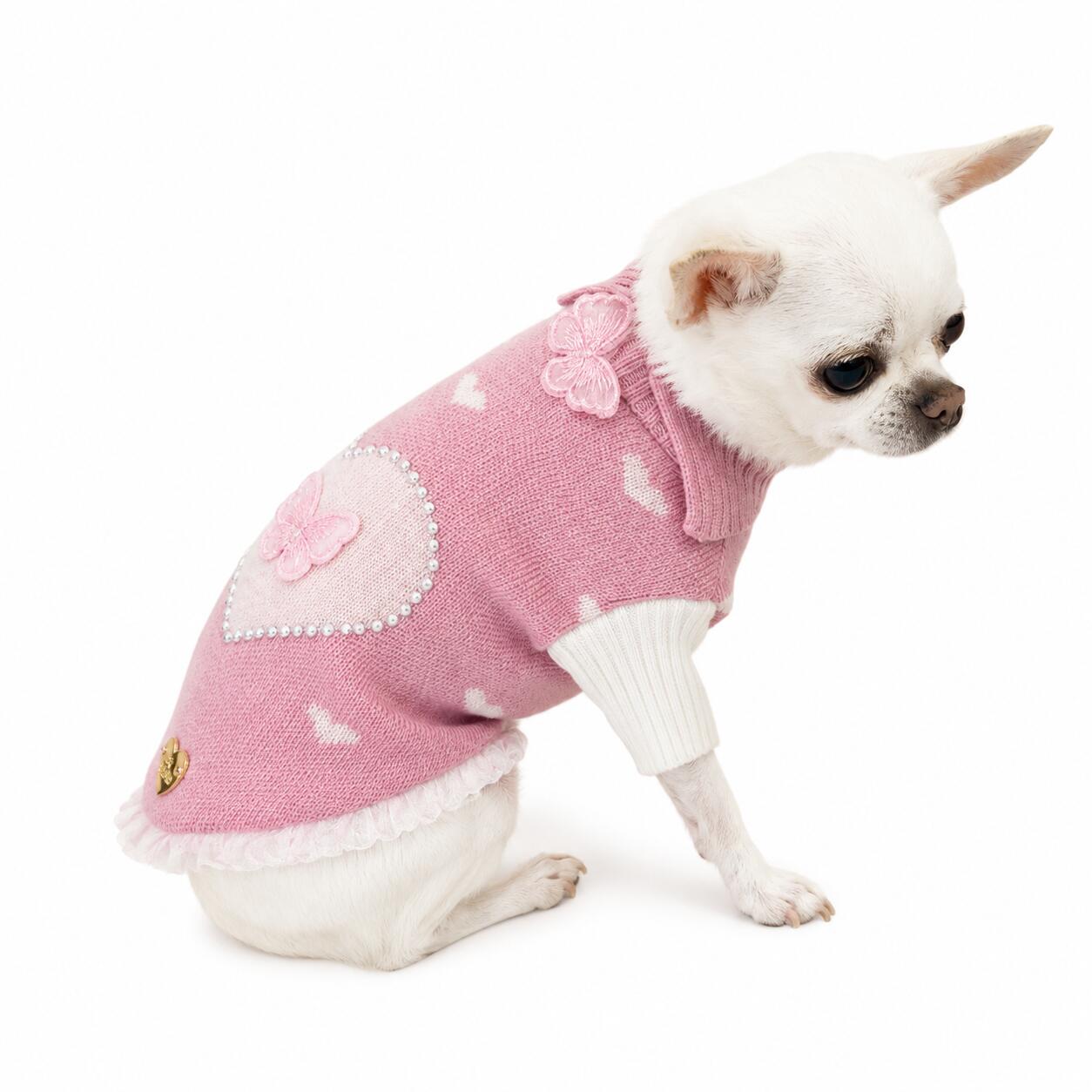 Maglioncino Glittering Heart Blush - immagine 2