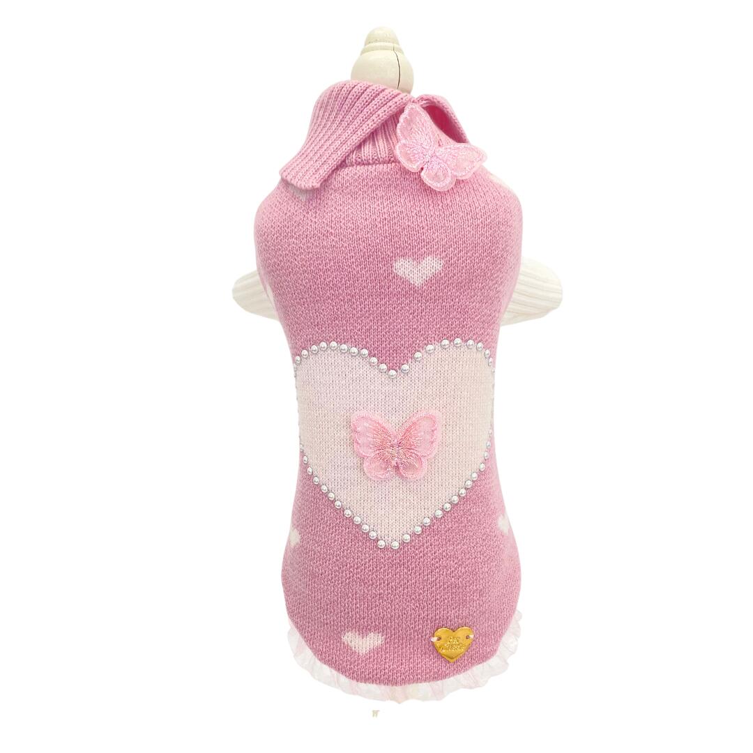 Maglioncino Glittering Heart Blush