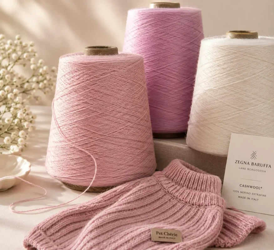 Coni di filato Cashwool Zegna Baruffa in lana merino extrafine